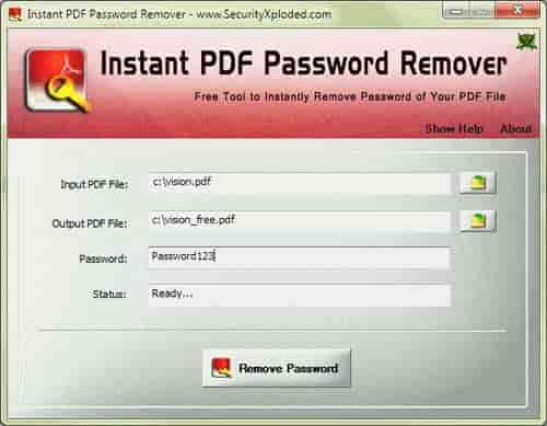 Instant PDF Password Remover 8.0 Full indir + Portable